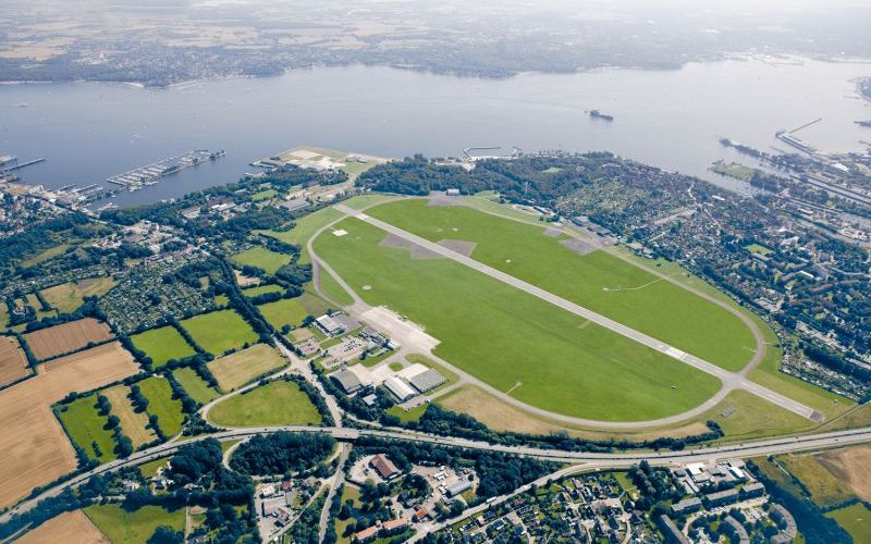 Aerial view of the Kiel Airport